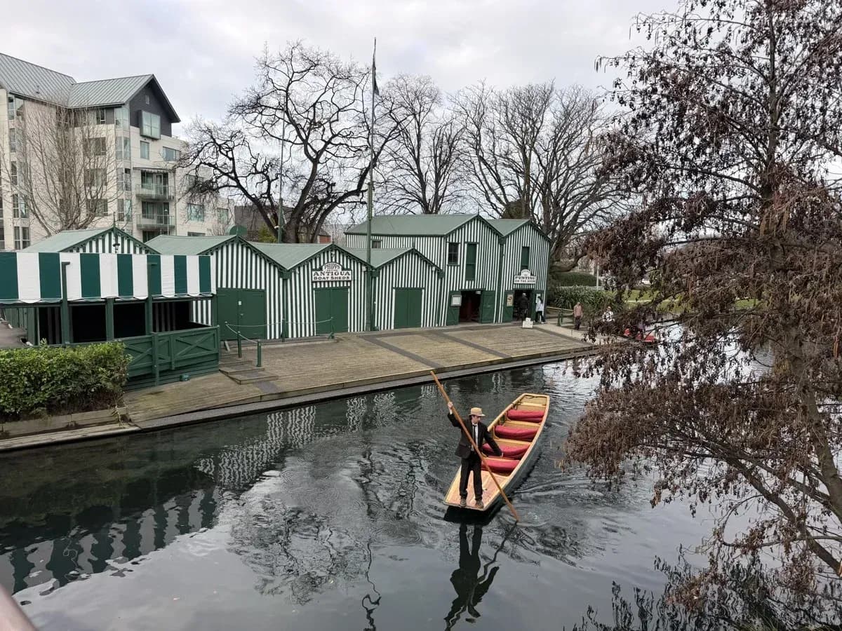Antigua Boat Sheds beside the Avon River