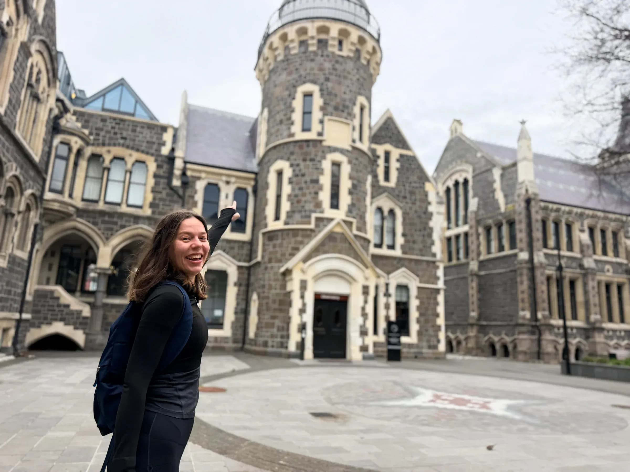 Exploring the stone buildings of the Christchurch Arts Centre
